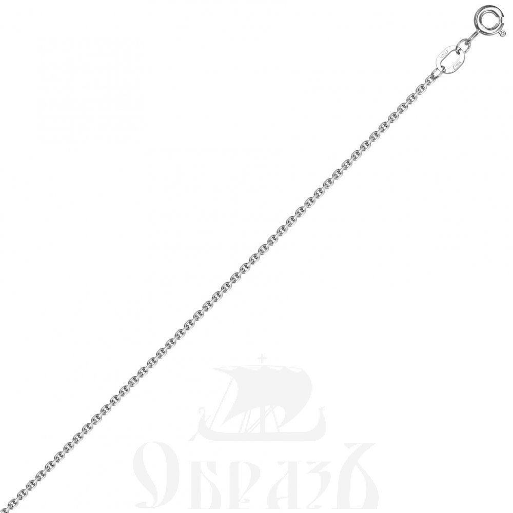 цепь плетение "кобра" серебро 925 пробы с родиевым покрытием (арт. нц 22-053-3 d0,40)