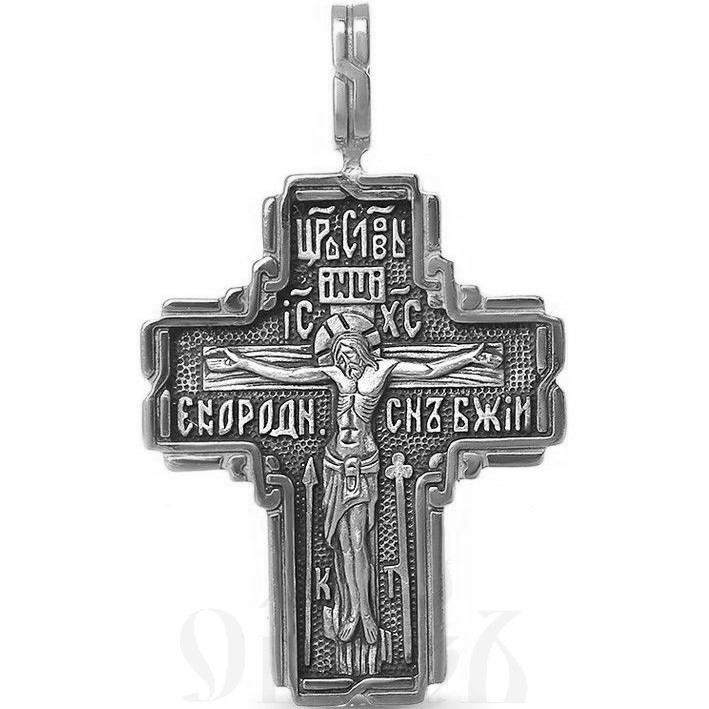 крест с образом свт. николая чудотворца, серебро 925 проба (арт. 43292)